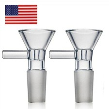 2unitx18mm Male Glass Bowl For Water Pipe Hookah Bong Replacement Head