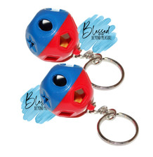 Tupperware Set of 2 Shape-O Ball Toy Keychains Key Chain New in Package