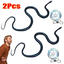 2Pcs 43" Fake Realistic Snake Lifelike Scary Rubber Toy Prank Party Easter Gift