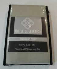 Hotel Collection 300 TC Standard Pillowcases Light Green NEW 100 Cotton