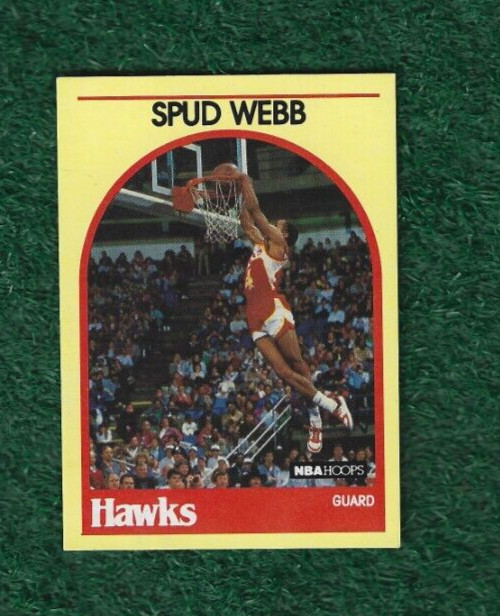 SPUD WEBB - 1989-90 NBA HOOPS SUPERSTARS - BASE CARD # 3 - ATLANTA HAWKS - NBA