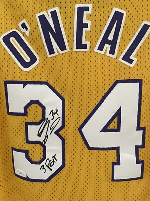 Shaquille O'Neal Lakers Signed Nike Jersey W/ Inscriptions 34 And