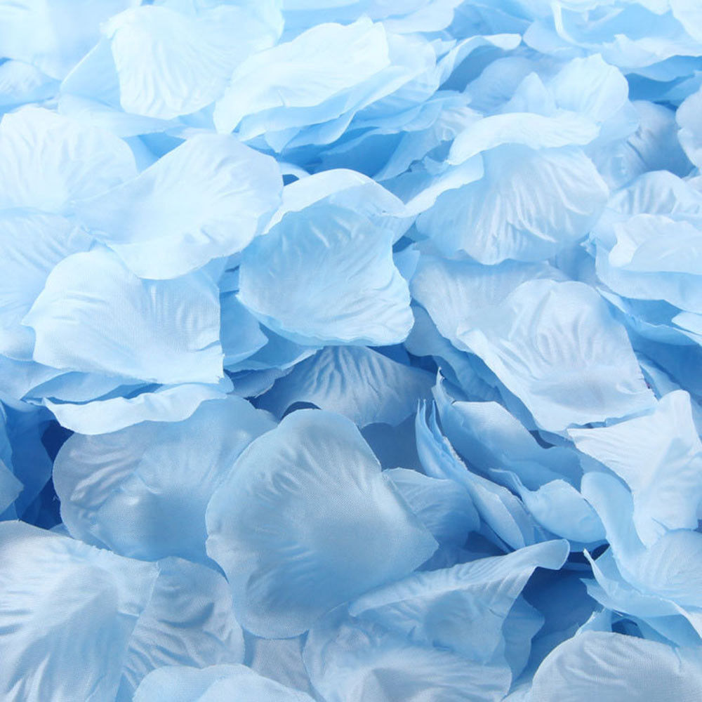 BABY BLUE SILK ROSE PETALS FLOWER TABLE DECORATION CONFETTI WEDDING PARTY