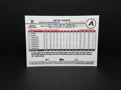2024 Chrome #35 Ketel Marte, Arizona Diamondbacks - X-Fractor