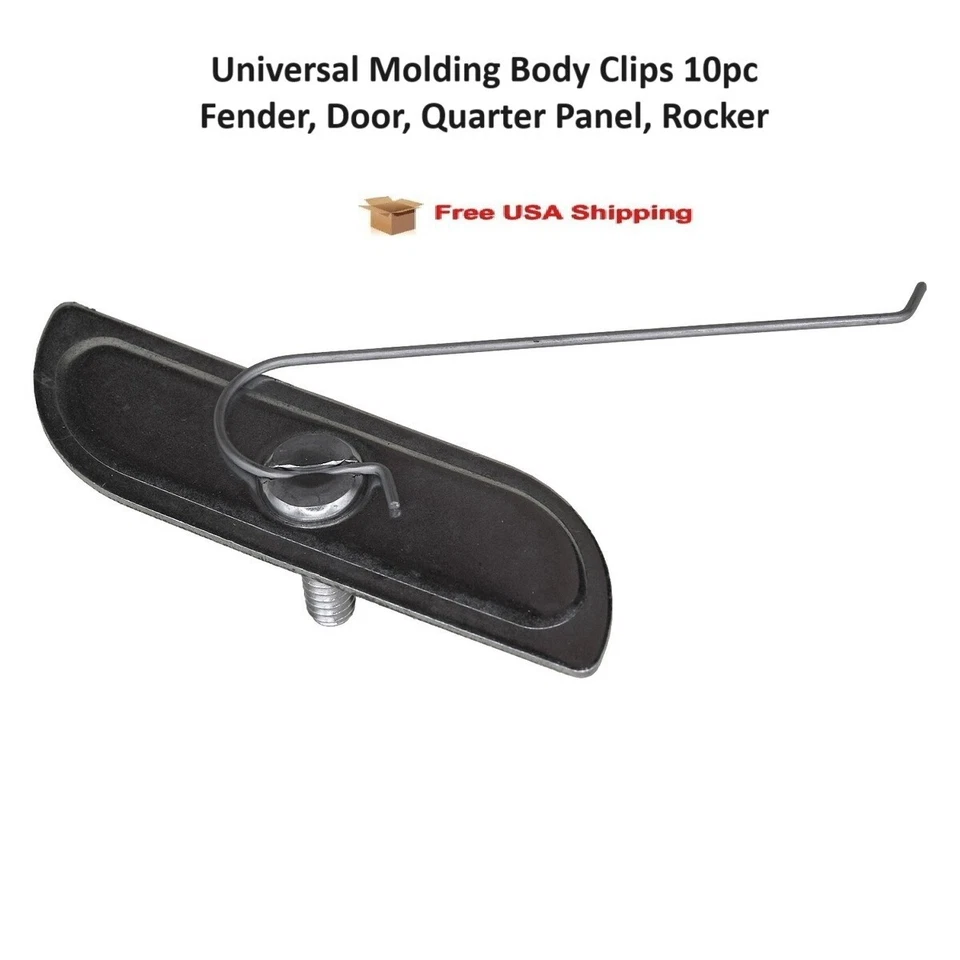 For 1984-1988 Fiero Universal Molding Clips Fenders, Doors, Qtr Panels 10pc - Image 2 of 3