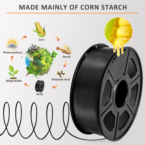 2×1KG SUNLU PETG Filament Wysoka wytrzymałość Drukarka 3D Materiał eksploatacyjny Czarny - Zdjęcie 6 z 23