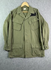 Vietnam OG 107 70’s Jungle Jacket Coat Poplin Slant Pocket Rip Stop Small Long