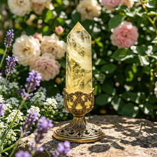 Natural Citrine Crystal Tower 3-3.5" Obelisk Radiant Companion Home Decor Gift