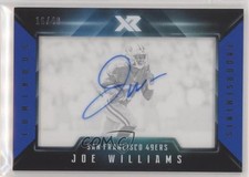 2017 Panini XR Luminous Endorsements Blue 16/49 Joe Williams #LE-JW Auto 0c2