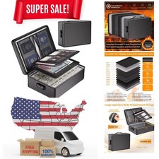 Fireproof Document Box with Lock - 12 Layers ...