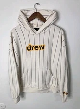 Drew House Mascot Pin Stripe Hoodie Size M Justin Bieber 