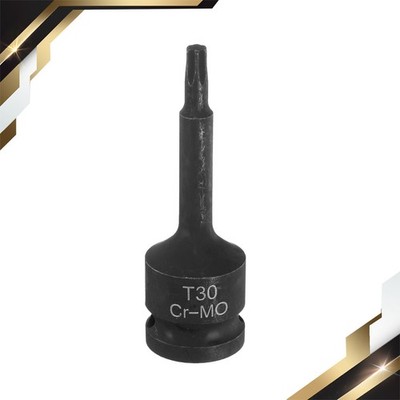 T30 Torx Bit Socket 1/2 Inch Drive 6 Point Torx Star Screwdriver Adapter