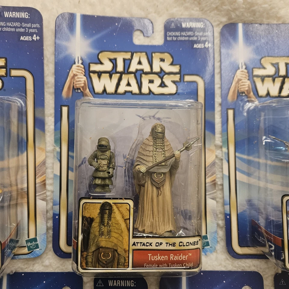 Лот 5 STAR WARS 2002 нападение клонов фигурки коллекции 2 винтажный прозрачный пузырь - Изображение 4 из 4