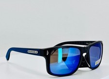 BIOHAZARD 66202 BLACK BLUE Mens Square Full Rim Sunglasses Mirrored Blue Lens