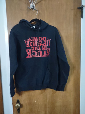 Stranger Things Men s Black Sweatshirt Hoodie Medium 
