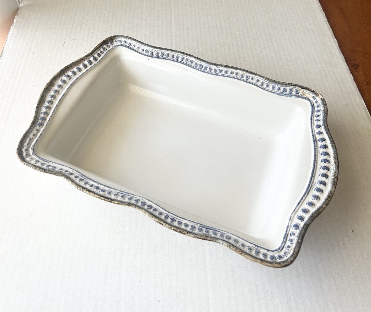 Ceramica Portugal Ovenware Casserole Bakeware Serving Dish Large Distressed