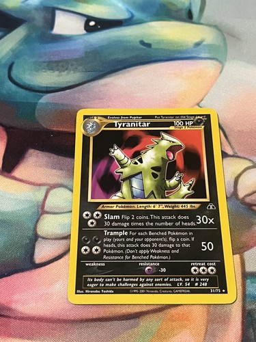 2001 Pokemon Neo Discovery Tyranitar Non-Holo Lightly Played