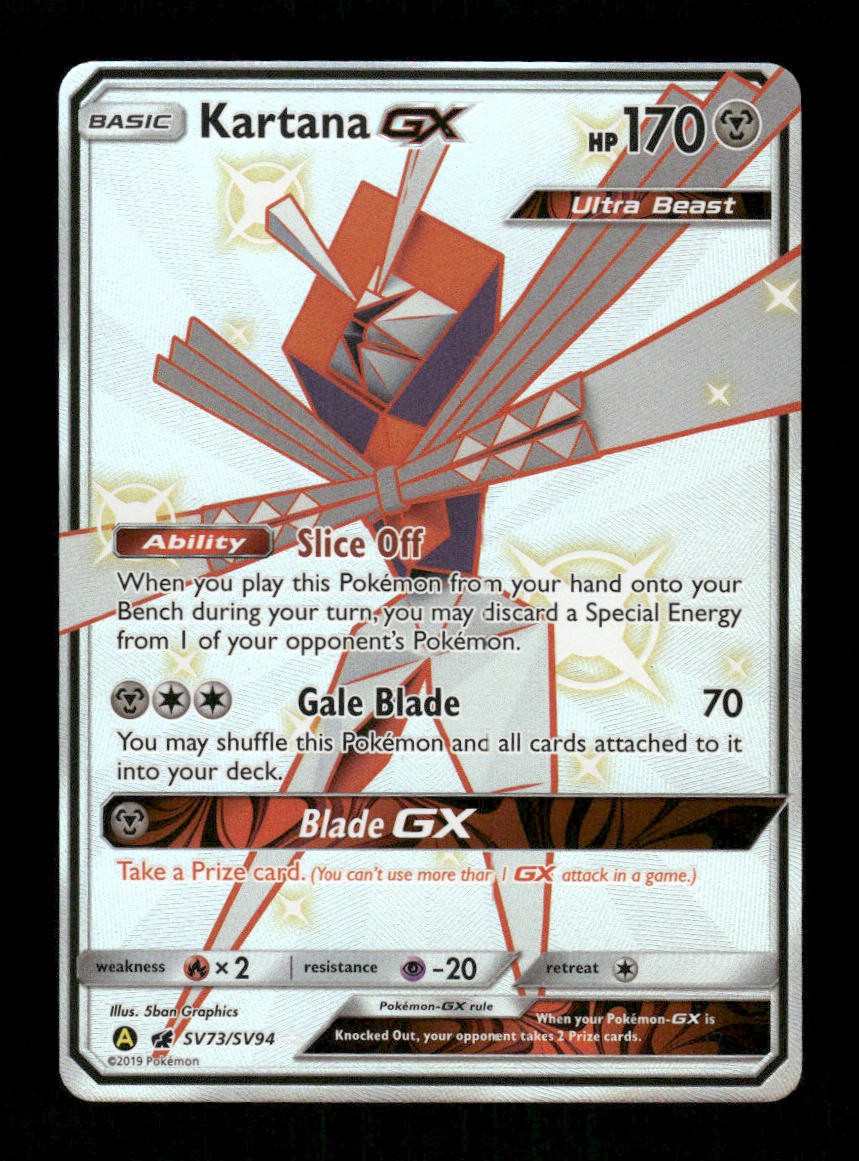 Pokemon Kartana GX Shiny Holo Rare Hidden Fates: Shiny Vault SV73/SV94 NM