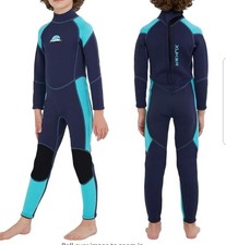XUKER Kids Unisex Wetsuit Size 6 3mm Full Body Back Zip Swim Scuba Dive Surf