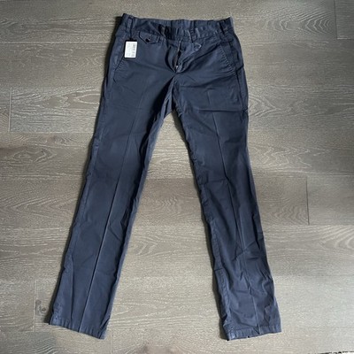 Cesare Attolini Tailored Chino Pants Navy Blue Size 34x34