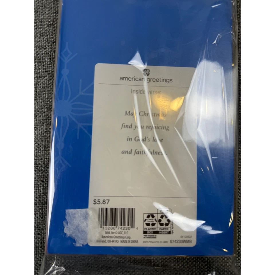 Juego de sobres rojos de bayas de acebo Joy to the World tarjetas de Navidad de felicitación Foto 4 de 4