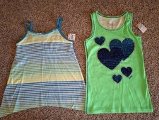 New With Tags Girls Justice Tops Tank And Cami Size 10 Lot 2