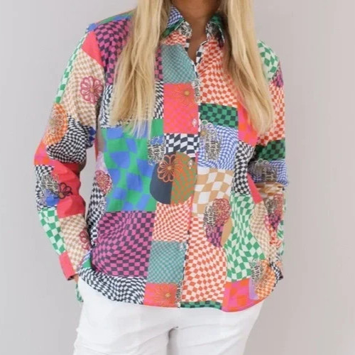 Vilagallo Isabella Merapi  Patchwork Multi Print … - image 1