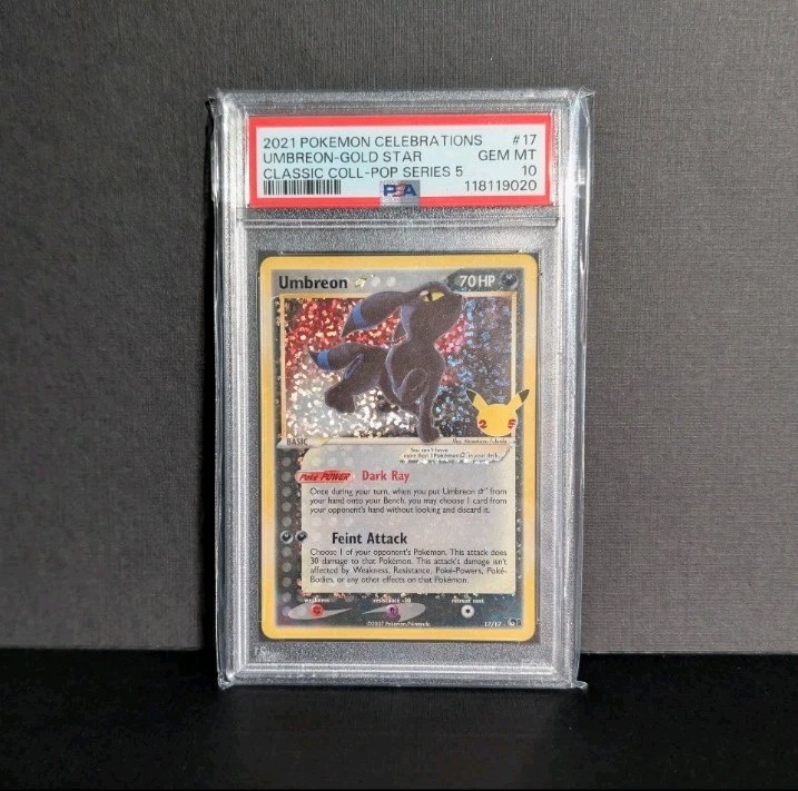 2021 Pokemon Celebrations Classic Coll #17 Umbreon Gold Star PSA 10 GEM MINT