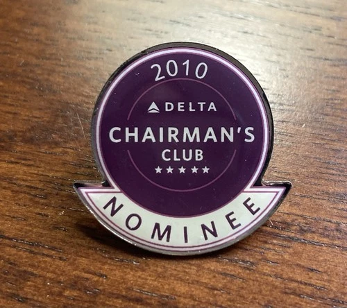 Hard To Find 2010 Delta Air Lines Chairman’s Club Nominee Recognition Pin - product listing photo