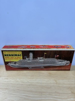 Pyro #C-259-98  Confederate Merrimac Merrimack Iron Clad Plastic Model Pre-owned