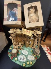 STEIFF INAUGURAL CLUB HOUSE DISPLAY W 1998 2002 2003 CLUB MINI BEARS