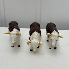 Vintage Britains hereford Cows Bull & 2 Cows 1980 Farm Animals