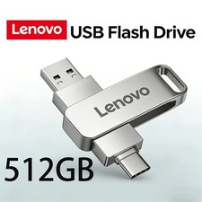Lenovo USB 3.2 512GB OTG Flash Drive USB-C Type-C Metal Memory Stick Pen Drive
