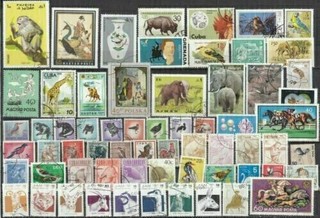 Tiere Lot mit Marken zum Thema Animals животные Animaux Animales Zwierząt 1511