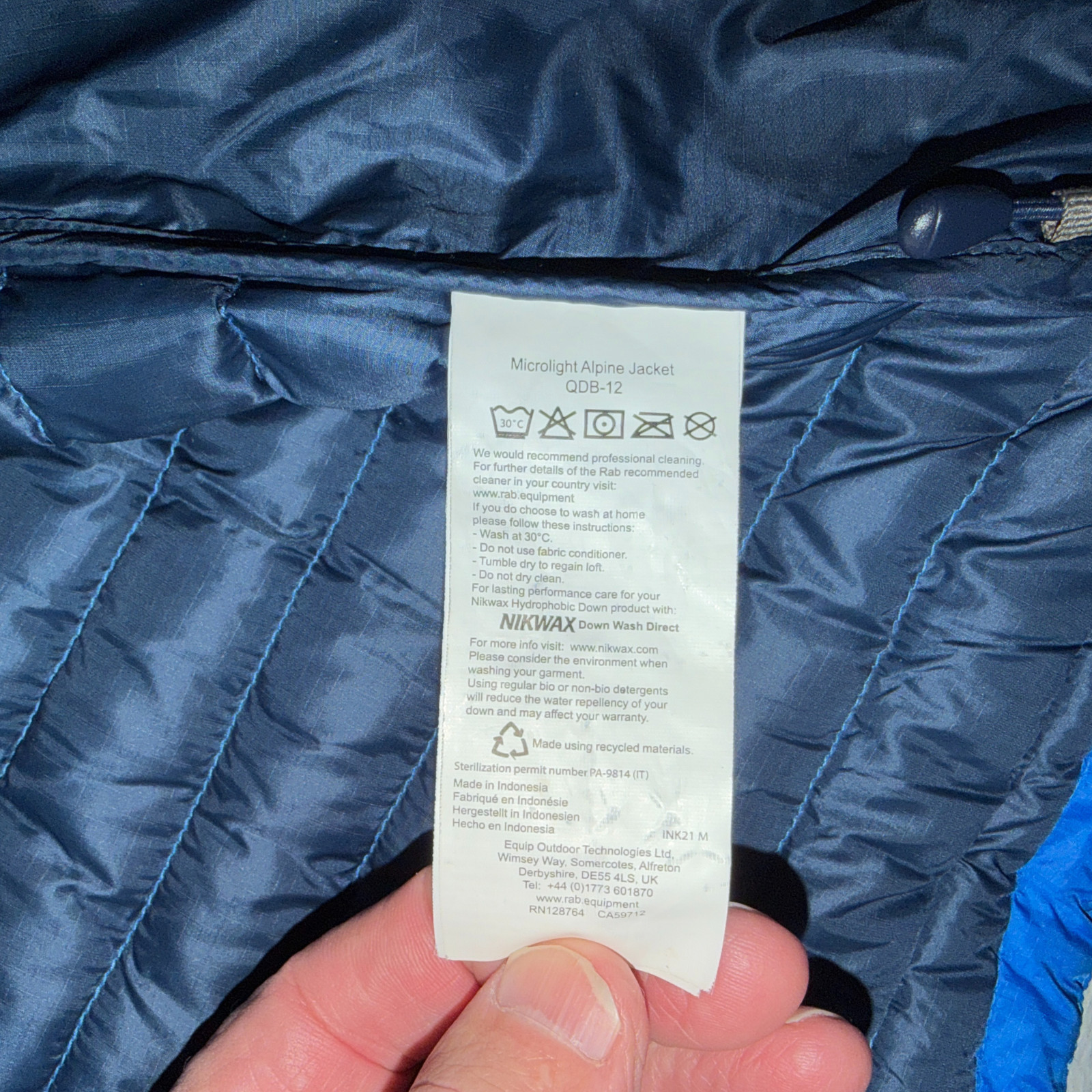 Rab Microlight Alpine Down Jacket Full Zip Hooded… - image 6