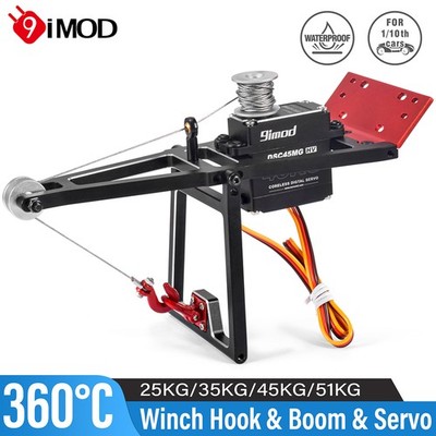 9IMOD 25/35/45KG Digital Servo Winde Haken Ausleger für 1/10 TRX4 SCX10 RC Auto