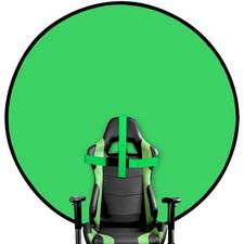 Portable Green Screen Chair, 57 in Greenscreen Backdrop with Stand Double Sid...