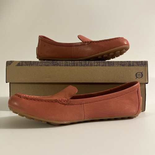Women’s Born® Axona Italian Suede Leather Loafer in Papaya Size 8.5