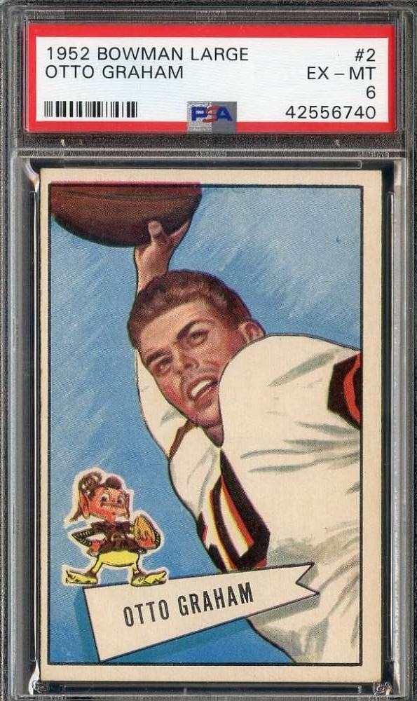1952 BOWMAN LARGE #2 OTTO GRAHAM PSA 6 BROWNS