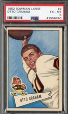 1952 BOWMAN LARGE #2 OTTO GRAHAM PSA 6 BROWNS