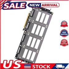 NEW U.2 SSD to PCIe X16 Adapter PCIE 4.0 to 4 Disk U.2 SFF-8639 SSD Riser Card