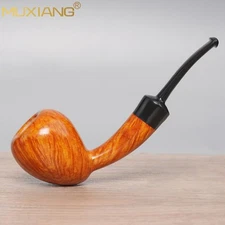MUXIANG Briar Acorn Pipe Smooth Wooden Tobacco Pipe Cumberland Freehand Pipe