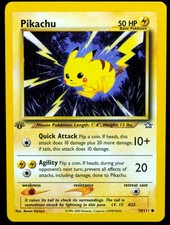 Pikachu 1st Ed. Grey Stamp Error #70/111 Neo Discovery NM/M Pokemon Card
