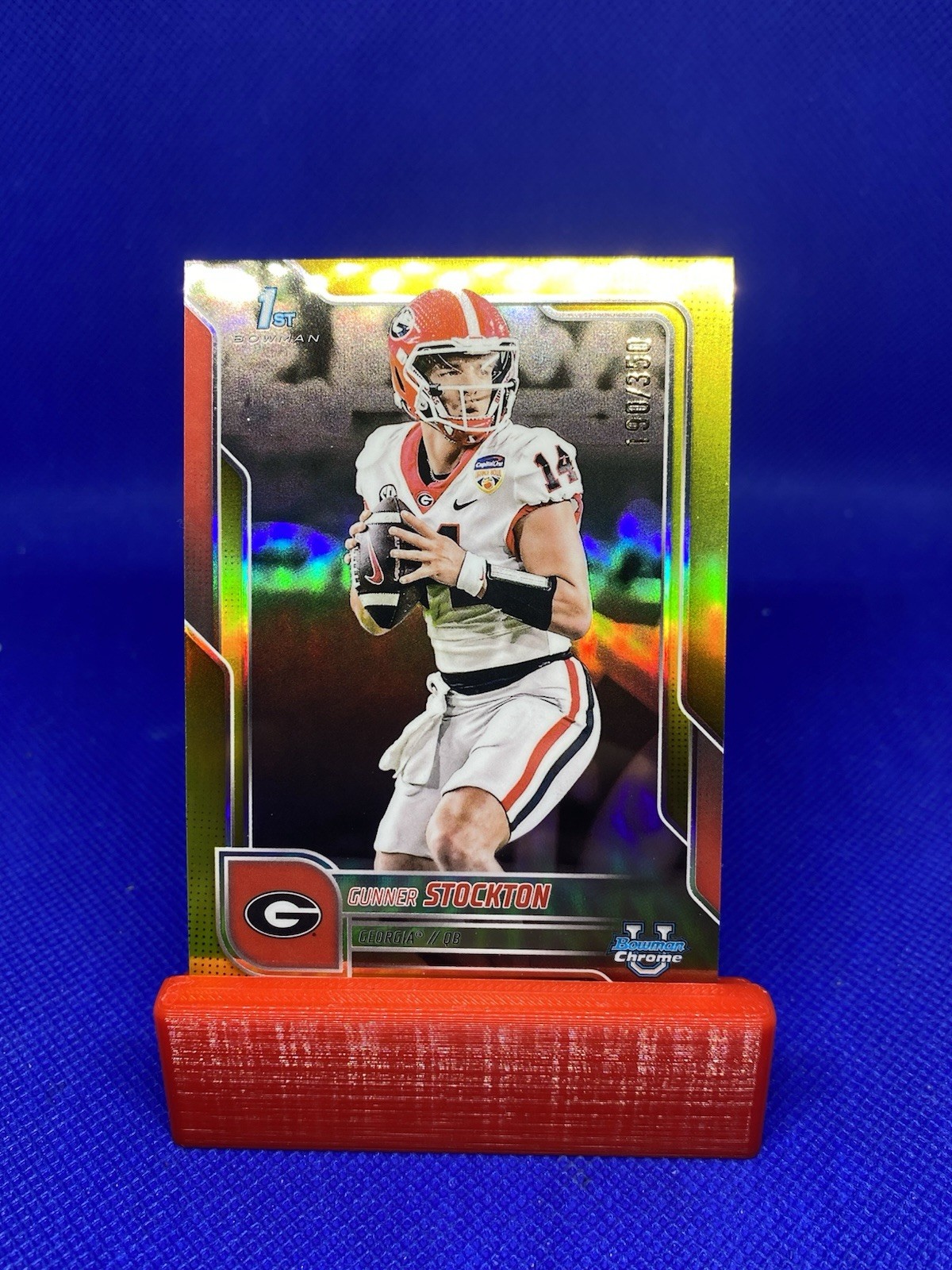 2025 Bowman University Chrome - Gunner Stockton #131 Yellow Refractor /350 (RC)