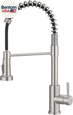 Kitchen Faucet with Pull down Sprayer Single Hole Stainless Steel Sink Faucet, S