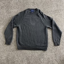 Club Room Men's Cotton Crew Neck Sweater Charcoal Gray Size Small