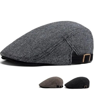 Herren Peaky Blinders Flatcap Mütze Zeitungsjunge Tweed Fischgrät Gatsby Jungen Winter