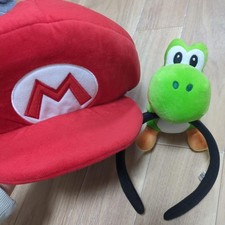 USJ Mario Yoshi Headband Hat Set