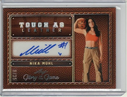 2025 LEAF GLORY OF THE GAME NIKA MUHL AUTO #8/35 *TOUGH AS LEATHER*