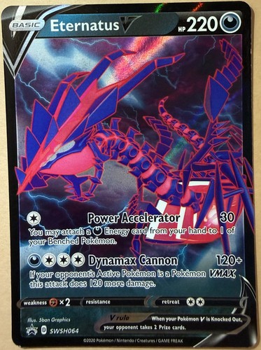 Eternatus V SWSH064 Full Art Black Star Promo Pokemon NM Holofoil